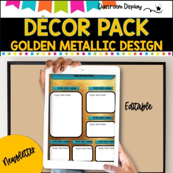 DECOR PACK l Classroom Labels + Signs Pack  |  GOLD METALLIC DESIGN, image 3