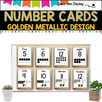NUMBER POSTERS with ten frames- Classroom Decor - GOLDEN DESIGN, image 3
