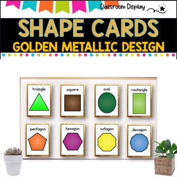 SHAPES POSTERS I 2D, 3D and Nets of Shapes l Classroom Decor I GOLDEN DESIGN, image 2