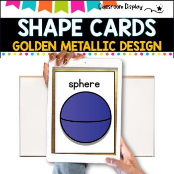 SHAPES POSTERS I 2D, 3D and Nets of Shapes l Classroom Decor I GOLDEN DESIGN, image 3