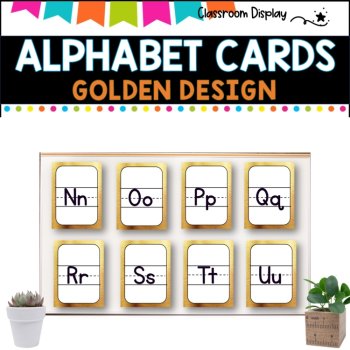 ALPHABET POSTERS without Pictures l DECOR l GOLDEN METALLIC DESIGN, image 2