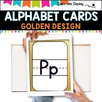 ALPHABET POSTERS without Pictures l DECOR l GOLDEN METALLIC DESIGN, image 3