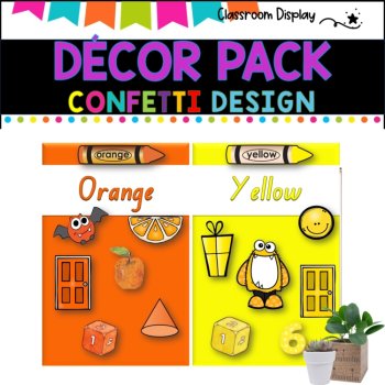 DECOR PACK l Classroom Labels + Signs Pack  |  FUN CONFETTI DESIGN, image 2