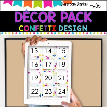 DECOR PACK l Classroom Labels + Signs Pack  |  FUN CONFETTI DESIGN, image 3