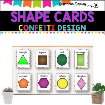 SHAPES POSTERS I 2D, 3D and Nets of Shapes l Classroom Decor I CONFETTI DESIGN, image 2