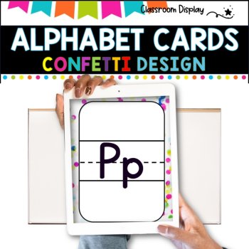 ALPHABET POSTERS without Pictures l DECOR l CONFETTI DESIGN, image 3