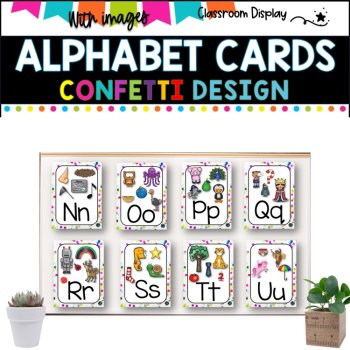 ALPHABET POSTERS with Pictures l DECOR l  CONFETTI DESIGN, image 2