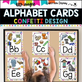 ALPHABET POSTERS with Pictures l DECOR l  CONFETTI DESIGN, image 4