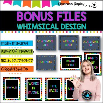 MASSIVE DECOR BUNDLE I Classroom Labels + Signs Pack | FUN WHIMSICAL DESIGN, image 4