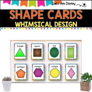 SHAPES POSTERS I 2D, 3D and Nets of Shapes l Classroom Decor I WHIMSICAL DESIGN, image 2