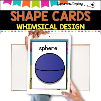 SHAPES POSTERS I 2D, 3D and Nets of Shapes l Classroom Decor I WHIMSICAL DESIGN, image 3