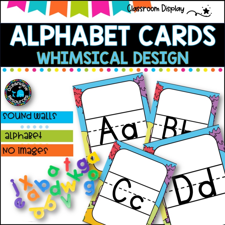 ALPHABET POSTERS without Pictures l DECOR l WHIMSICAL DESIGN