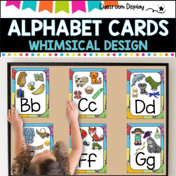 ALPHABET POSTERS with Pictures l DECOR l  WHIMSICAL DESIGN, image 4