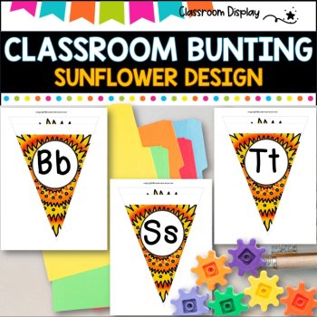 Alphabet and Number Bunting I Decor Pack I SUNFLOWER I DECOR PACK, image 2