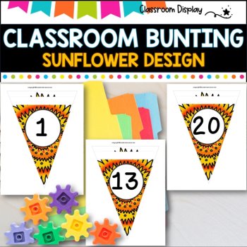 Alphabet and Number Bunting I Decor Pack I SUNFLOWER I DECOR PACK, image 3