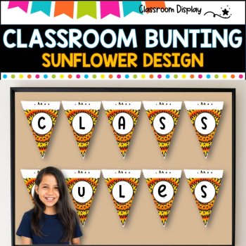 Alphabet and Number Bunting I Decor Pack I SUNFLOWER I DECOR PACK, image 4