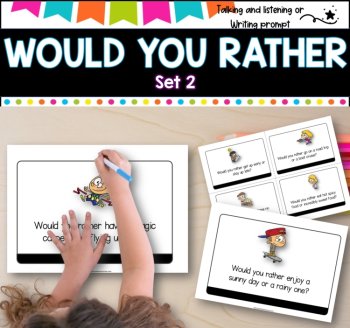 WOULD YOU RATHER I SET 2 I Oral language-writing prompts, image 2