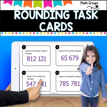 Rounding l tens through to hundred thousands l task cards l print and go, image 4