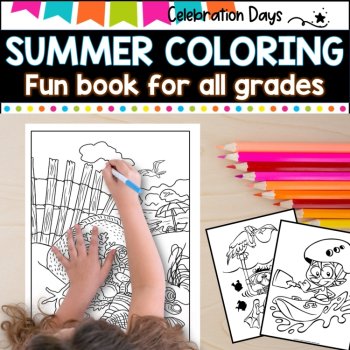 Summer Coloring Pages | End of the Year Coloring Pages| 90 Fun, Creative Designs, image 2