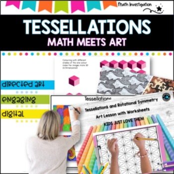 Tessellations Project and Optical Illusions- Op-art BUNDLE elementary math, image 2