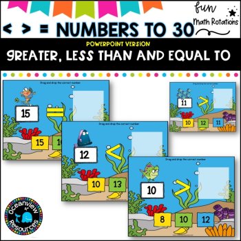 Equal to, greater and less than numbers to 30 POWERPOINT version, image 3