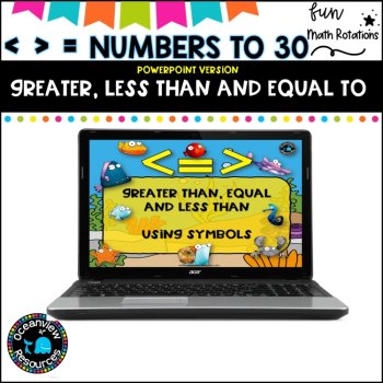 Equal to, greater and less than numbers to 30 POWERPOINT version, image 4