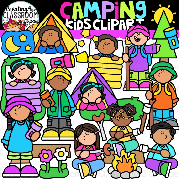 Camping Kids Clipart | Camping Clip Art for Activities and Worksheets