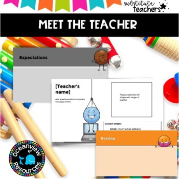 Meet the Substitute/Relief Teacher-Editable Powerpoint, image 2