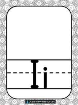 Alphabet Posters -MOSAIC DESIGN PATTERN black and white, image 2