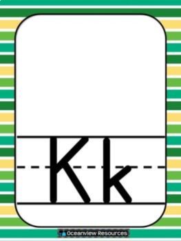 Alphabet Posters - GREEN CANDY STRIPES, image 4