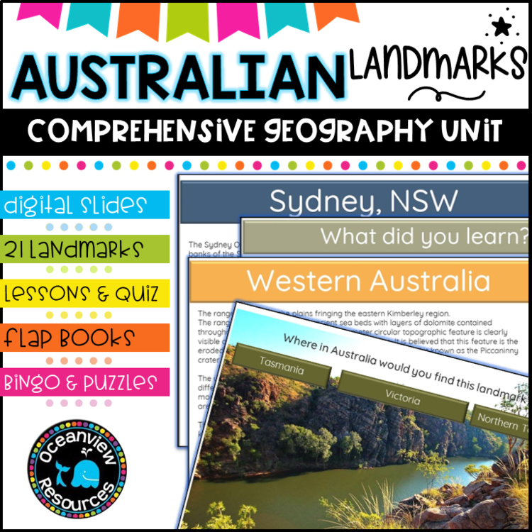 AUSTRALIAN LANDMARKS PACK -A comprehensive Geography Unit