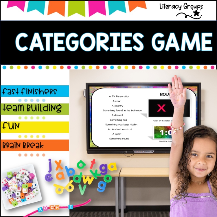 Vocabulary Word game- Catergory sort. Fast thinking fun