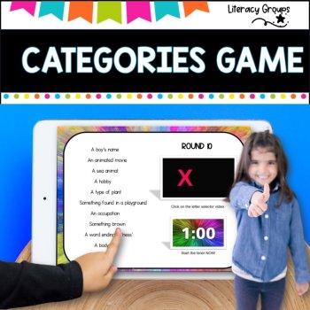Vocabulary Word game- Catergory sort. Fast thinking fun, image 4