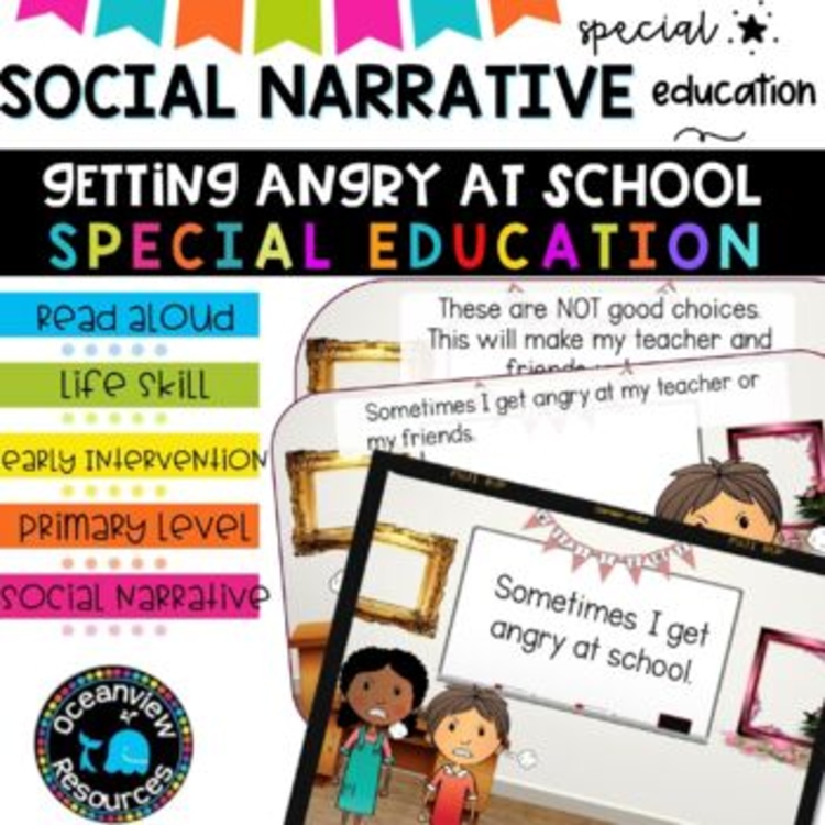 Social Narrative-SOMETIMES I GET ANGRY  A story for SPED