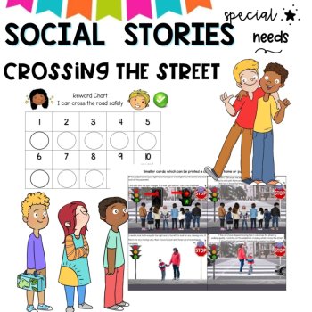 CROSSING THE ROAD SAFELY- A story for Special Education, image 4