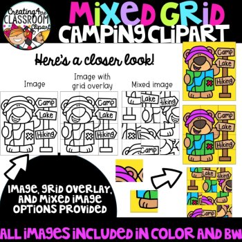 Camping Puzzle Clipart: Mystery Picture Clipart, image 2