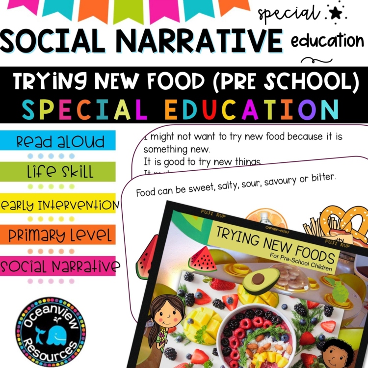 Social Narrative-TRYING NEW FOOD (PRESCHOOL VERSION) A Story for SPED