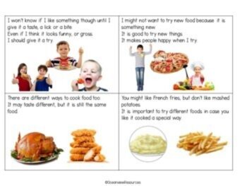 Social Narrative-TRYING NEW FOOD (PRESCHOOL VERSION) A Story for SPED, image 4
