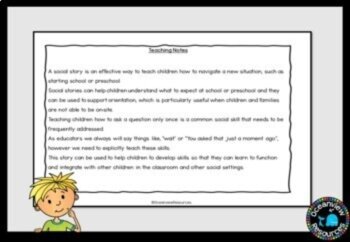 Social Narrative-YOU ONLY NEED TO ASK A QUESTION ONCE-A Social Story, image 4