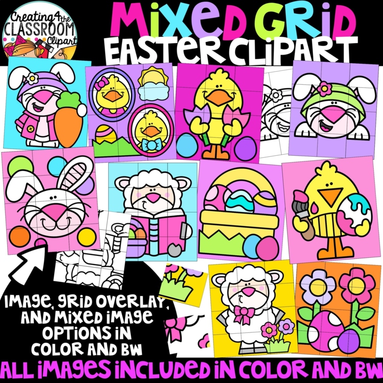 Easter Puzzle Clipart: Mystery Picture Clipart