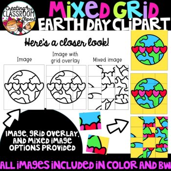 Earth Day Puzzle Clipart: Mystery Picture Clipart, image 2