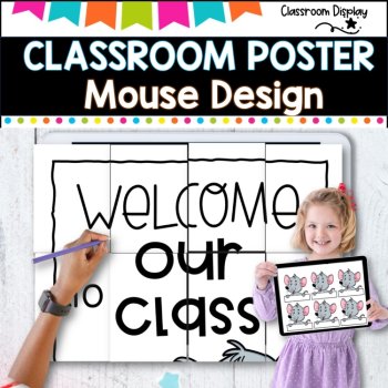 Collaborative Door Poster l Mouse l Welcome to our classroom, image 2