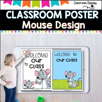 Collaborative Door Poster l Mouse l Welcome to our classroom, image 3