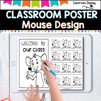 Collaborative Door Poster l Mouse l Welcome to our classroom, image 4
