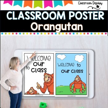 Collaborative  Door Poster l Orangutan Design l Welcome to our classroom, image 3