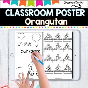 Collaborative  Door Poster l Orangutan Design l Welcome to our classroom, image 4