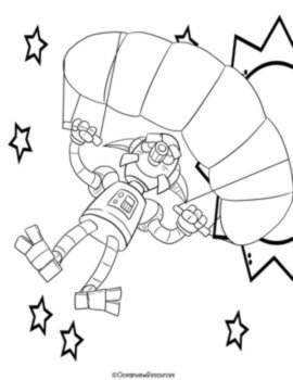 Robot Coloring for Kinder to grade 2- Set 2, image 3