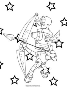 Robot Coloring for Kinder to grade 2- Set 2, image 4