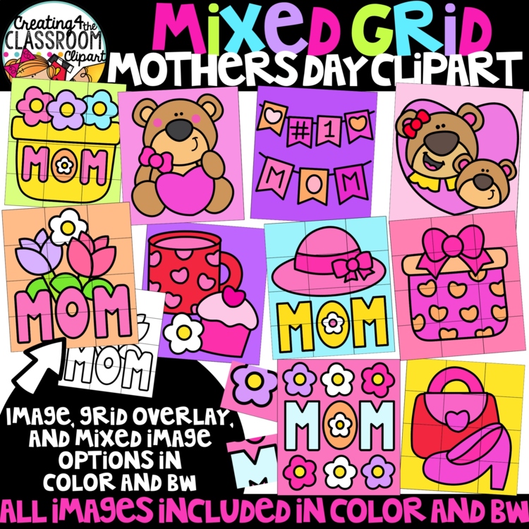 Mothers Day Puzzle Clipart: Mystery Picture Clipart