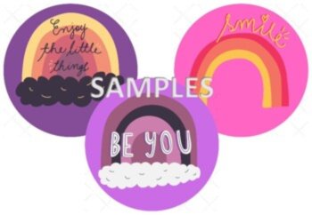 Digital Stickers-Rainbows and Quotes, image 2